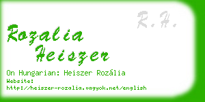 rozalia heiszer business card