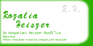 rozalia heiszer business card